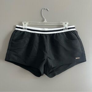 Stripe Band Swim Shorts in Black Women’s Size 6